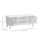 TV Stand for TV up to 55&quot;, 2 Doors TV Cabinet with Open Storage Shelves and Cable Management, TV Table Unit for Living Room Bedr