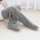 Soft Fluffy Sock Slipper Plush Cozy Socks Fuzzy Winter Socks for Women - Deep Grey