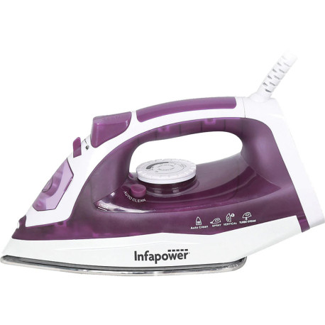 2400W Steam Iron Compact Iron with Non-Stick Stainless Steel Soleplate - Pink