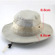 Breathable Sun Hat Bucket Cargo Safari Bush Boonie Summer Fishing Hat for Outdoor Camping - Beige