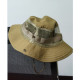 Breathable Sun Hat Bucket Cargo Safari Bush Boonie Summer Fishing Hat for Outdoor Camping - Khaki