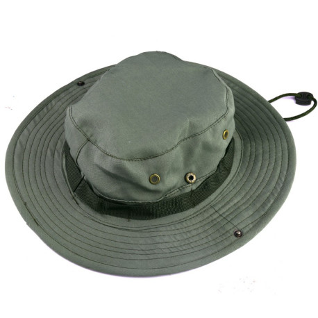 Boonie Sun Hat Bucket Cargo Safari Bush Summer Fishing Hat for Men and Women - Light Army Green