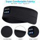 Wireless Bluetooth Headband Sleeping Eye Mask Headphones Headset Music Sports - Black