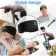 Wireless Bluetooth Headband Sleeping Eye Mask Headphones Headset Music Sports - Black