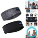 Wireless Bluetooth Headband Sleeping Eye Mask Headphones Headset Music Sports - Black