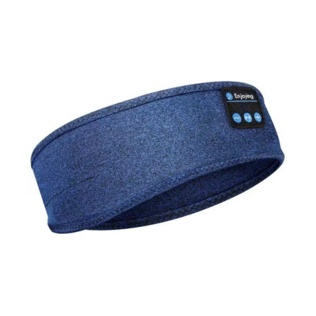 Wireless Bluetooth Headband Sleeping Eye Mask Headphones Headset Music Sports - Blue