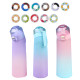 650ML Water Bottle with 1 Fruit Fragrance Bottle Flavored Taste Pods - Blue Lid