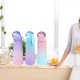 650ML Water Bottle with 1 Fruit Fragrance Bottle Flavored Taste Pods - Blue Lid