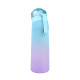 650ML Water Bottle with 1 Fruit Fragrance Bottle Flavored Taste Pods - Blue Lid