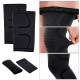 1 Pair Self-Heating Anti-slip Knee Support Pad Arthritis Brace Protective Belt Black - Size S