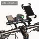 Bike Handlebar Extender Bracket for Clamp Speedometer Headlight GPS Phone Holder with Hex wrench - Black