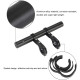 Bike Handlebar Extender Bracket for Clamp Speedometer Headlight GPS Phone Holder with Hex wrench - Black