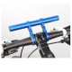 Bike Handlebar Extender Bracket for Clamp Speedometer Headlight GPS Phone Holder with Hex wrench - Blue