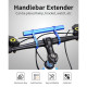 Bike Handlebar Extender Bracket for Clamp Speedometer Headlight GPS Phone Holder with Hex wrench - Blue