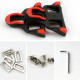 Bike Cleats Compatible with Look Delta and Shimano Pedals 6 Degree Float - Black + Red