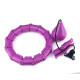 24 Knots Weighted Hula Hoop Adult Smart Hoola for Waist Fitness - Purple