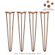 4 x 28&quot; Hairpin Legs - 3 Prong - 12mm - Antique Copper