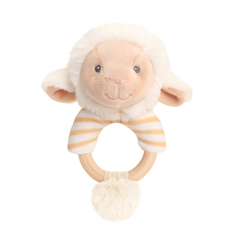 Keeleco Lullaby Lamb Ring Rattle (14cm)