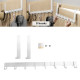 Over The Door 8 Hooks Hanger Racks Organizer Clothes Storage Towel Coat Rack - White