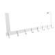 Over The Door 8 Hooks Hanger Racks Organizer Clothes Storage Towel Coat Rack - White