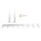 Over The Door 8 Hooks Hanger Racks Organizer Clothes Storage Towel Coat Rack - White