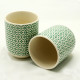 6x Herbal Tea Cups - Green Mosiac