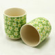 6x Herbal Tea Cups - Green Daisey