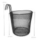 Bicycle Wire Mesh Basket Front Detachable Basket with Hooks - Black