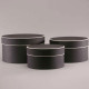 Black Round Hat Boxes (Set of 3)