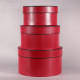 Red and Black Round Hat Boxes Set of 3