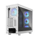 Fractal Design Meshify 2 RGB (White TG) Gaming Case w/ Light Clear Glass Window, E-ATX, Angular Mesh Front, 4 RGB Fans, Fan Hub,