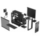 Fractal Design Meshify 2 Lite (Black TG) Gaming Case w/ Light Tint Glass Window, E-ATX, Angular Mesh Front, 3 Fans