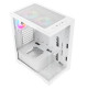 Vida Vetro White ARGB Gaming Case w/ Glass Front &amp; Side, ATX, 3x ARGB Fans, 6-Port PWM ARGB Fan Hub