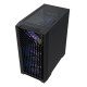 Vida Cyclone Black ARGB Gaming Case w/ Glass Window, Micro ATX, 4x ARGB Fans, Grill/Mesh Front