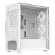 Vida Zephyr White ARGB Gaming Case w/ Glass Window, Micro ATX, 4x ARGB Fans, Mesh Front