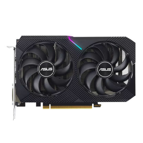 Asus DUAL RTX3050 OC V2, PCIe4, 8GB DDR6, HDMI, DP, DVI, 1852MHz Clock, RGB Lighting, Overclocked