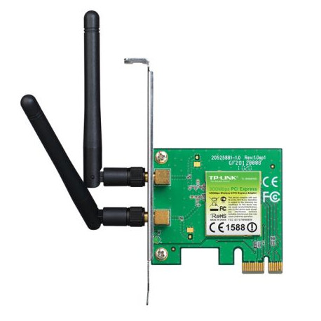 TP-LINK (TL-WN881ND) 300Mbps Wireless N PCI Express Adapter, 2 Detachable Antennas, Low Profile Bracket