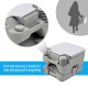 10L Portable Travel Toilet Outdoor Camping Picnic with 2 Detachable Tanks &amp; Push-button Operation, Grey