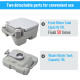 10L Portable Travel Toilet Outdoor Camping Picnic with 2 Detachable Tanks &amp; Push-button Operation, Grey