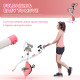 2-in-1 Folding Exercise Bike with 8-Level Magnetic Resistance, Arm Resistance Band, Pulse Sensor, Pink