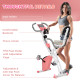 2-in-1 Folding Exercise Bike with 8-Level Magnetic Resistance, Arm Resistance Band, Pulse Sensor, Pink