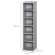 204 CD Media Display Shelf Unit Set of 2 Blu-Ray Tower Rack w/ Adjustable Shelves Bookcase Storage Organiser, Grey