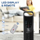 36&#039;&#039; Freestanding Tower Fan, 3 Speed 3 Mode, 7.5h Timer, 70 Degree Oscillation, LED Panel, 5M Remote Controller, Black