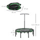 48&quot; Octagonal Mini Fitness Rebounder Trampoline Indoor Outdoor Foldable Mini Jumper with Adjustable Handle, Green