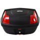 48L Motorcycle Trunk Travel Luggage Storage Box Accessory Modern Tough Style - Black