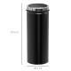 50L Sensor Bin for Kitchen Waste Automatic Dustbin Motion Detection Dustbin  Stainless Steel Rubbish Can with Bucket, Black