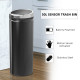 50L Sensor Bin for Kitchen Waste Automatic Dustbin Motion Detection Dustbin  Stainless Steel Rubbish Can with Bucket, Black