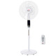 16&#039;&#039; Pedestal Stand Fan, 3 Speed 3 Mode, 85° Oscillation, LED Panel, 3M Remote Controller, Height Adjustable for Living Room, Be