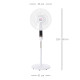 16&#039;&#039; Pedestal Stand Fan, 3 Speed 3 Mode, 85° Oscillation, LED Panel, 3M Remote Controller, Height Adjustable for Living Room, Be