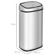 68L Sensor Dustbin Stainless Steel Automatic Kitchen Waste Bin Silver